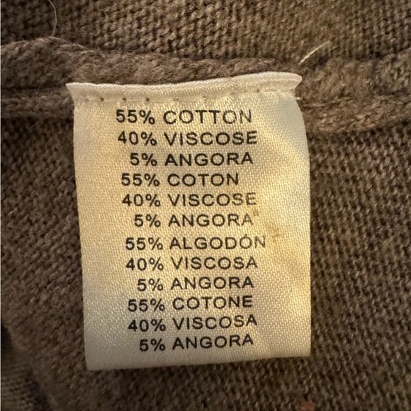 Miracle V-Neck Boxy Fit Cotton Viscous Blend Pullover Sweater• Small/Medium - Picture 5 of 5